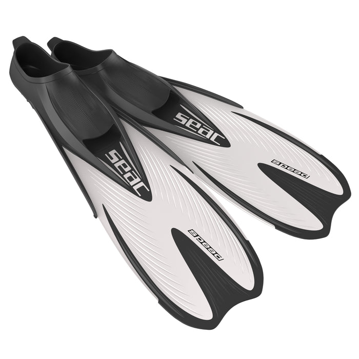 SEAC Speed Snorkeling Swim Fins, Closed-Foot Full Pocket Flippers for Adults & Kids, Soft Thermoplastic Rubber Design