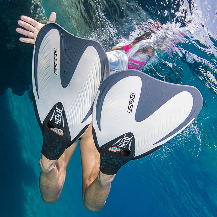 SEAC Speed Snorkeling Swim Fins, Closed-Foot Full Pocket Flippers for Adults & Kids, Soft Thermoplastic Rubber Design
