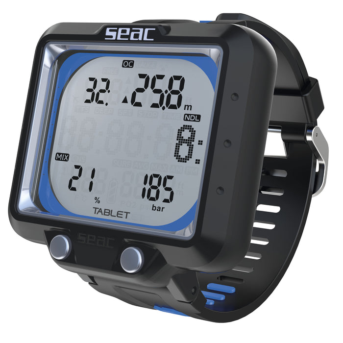 SEAC Tablet Dive Computer + LED Tank Probe Transmitter Set – Multi-Gas with Bühlmann ZHL-16C, Wireless Air Integration & EVA Travel Case