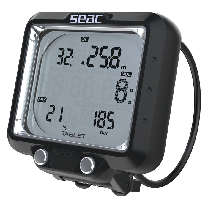 SEAC Tablet Dive Computer + LED Tank Probe Transmitter Set – Multi-Gas with Bühlmann ZHL-16C, Wireless Air Integration & EVA Travel Case