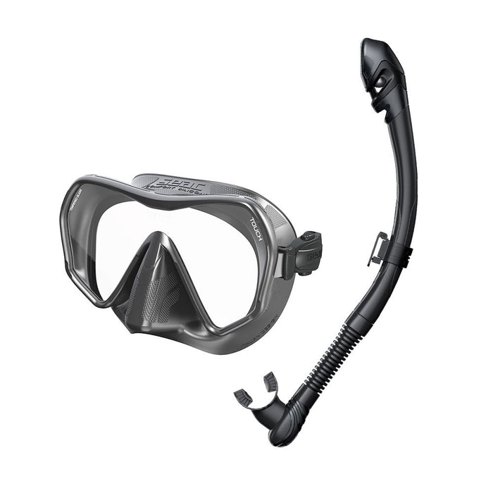 SEAC Touch Frameless Scuba Diving Mask & Vortex Dry Snorkel Set