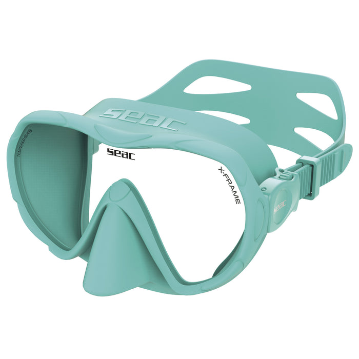 SEAC X-Frame Frameless Dive Mask – Satin-Finish, Low-Volume 4mm Tempered Glass Mask for Scuba, Snorkeling & Freediving