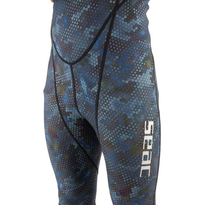 Seac M.Lungo Blue Sea Man One-piece Diving Wetsuit, 1.5 mm, Blue Camo