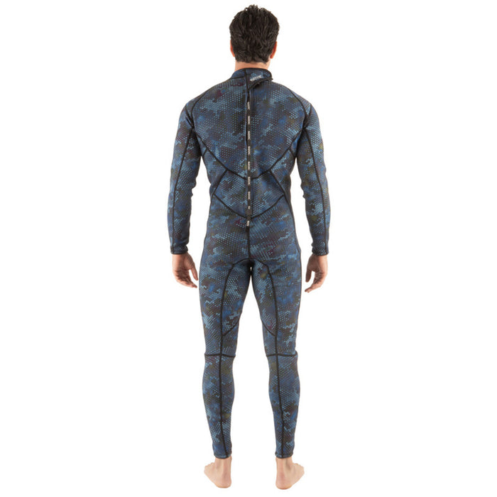 Seac M.Lungo Blue Sea Man One-piece Diving Wetsuit, 1.5 mm, Blue Camo