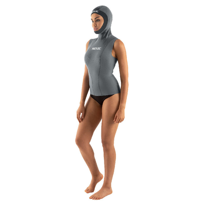 Seac Hoody Lady 2.5mm Neoprene Undervest with Hood for Diving Comfort and Warmth