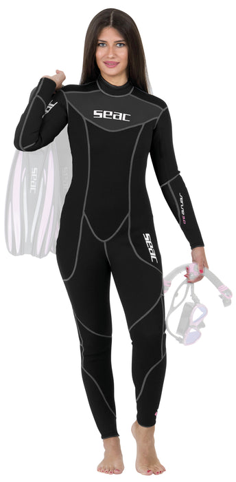 SEAC Sense Black Women's One-Piece Wetsuit