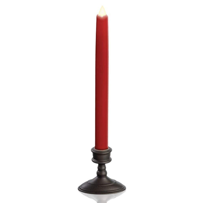 Delighted Home Flickering Flameless Candle 4 and 6-hour Timer Battery Operated Dancing LED Wax Taper Candle with Base 9"