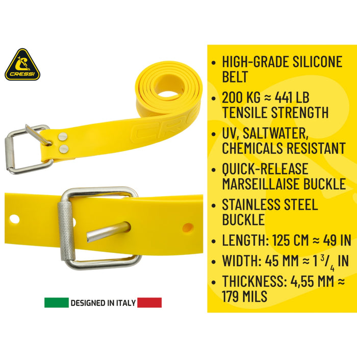 Cressi Serpent Silicone Weight Belt for Freediving & Spearfishing