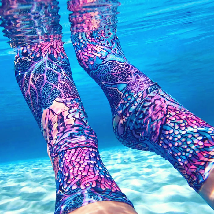 Spacefish Army Eco-Friendly Dive Socks – SPF 50+, Quick-Dry Recycled Fabric, Stretch Fit, One Size