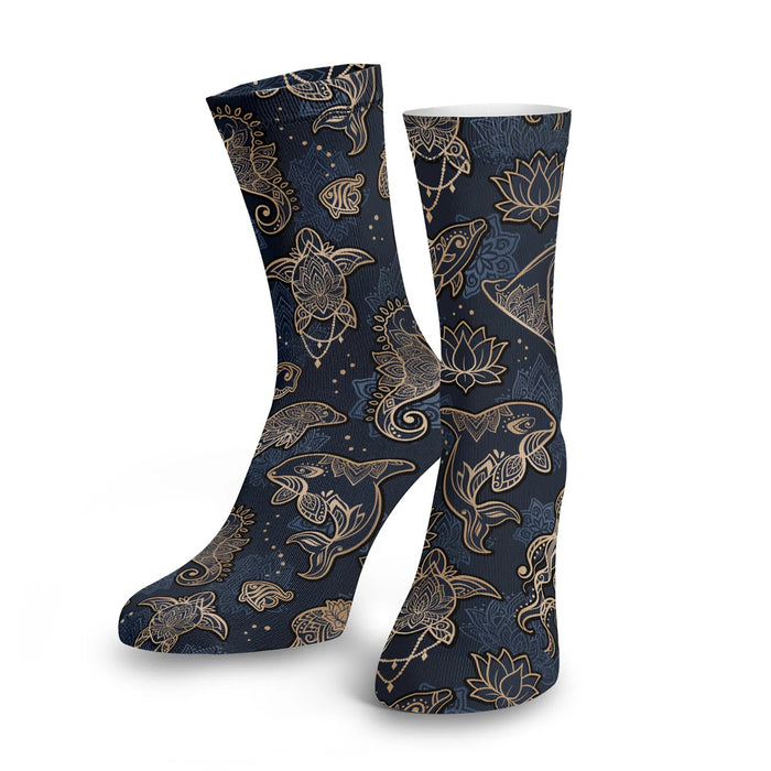 Spacefish Army Eco-Friendly Dive Socks – SPF 50+, Quick-Dry Recycled Fabric, Stretch Fit, One Size