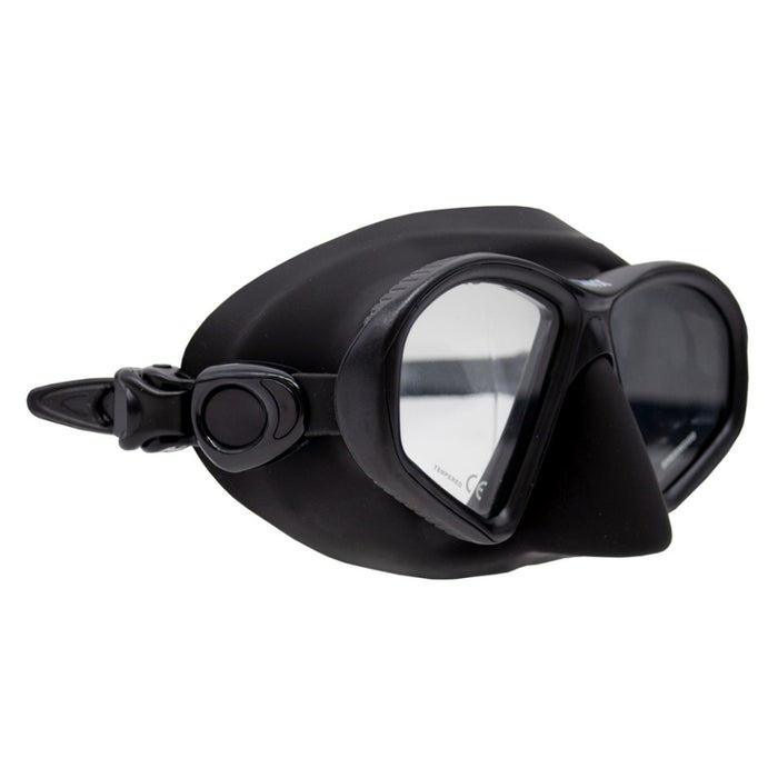 Sherwood Onyx Diving Mask with QD Buckles, Black Silicone