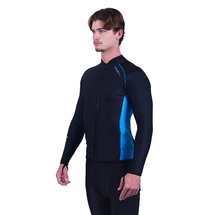 Sharkskin Men’s Chillproof Long Sleeve Full Zip Top - Windproof Thermal Watersports Jacket
