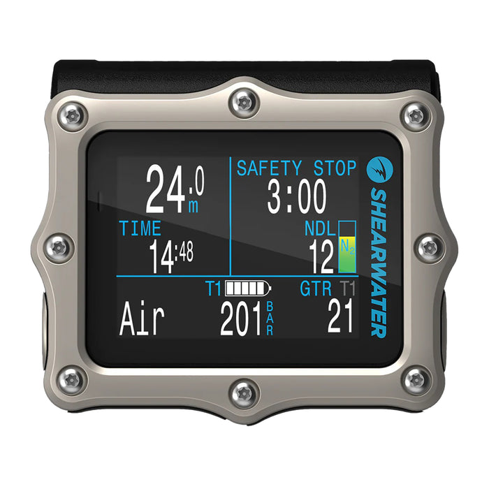 Shearwater Perdix 2 Dive Computer - Expedition-Grade Technical & Recreational Computer with Air Integration, Titanium Bezel, Vibration Alerts, AA Battery
