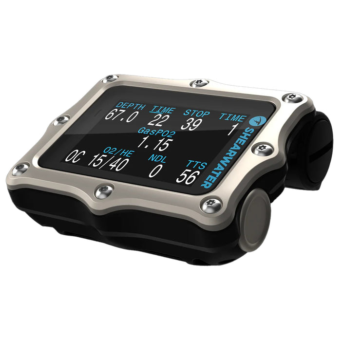 Shearwater Perdix 2 Dive Computer - Expedition-Grade Technical & Recreational Computer with Air Integration, Titanium Bezel, Vibration Alerts, AA Battery