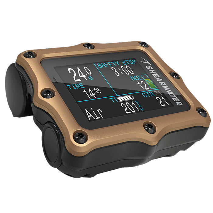 Shearwater Perdix 2 Dive Computer - Expedition-Grade Technical & Recreational Computer with Air Integration, Titanium Bezel, Vibration Alerts, AA Battery