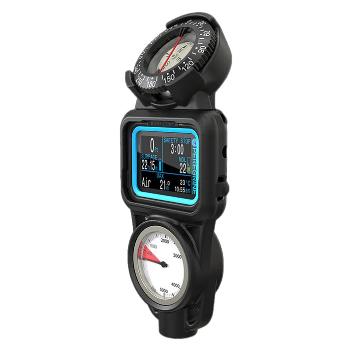 Shearwater Peregrine Console Dive Computer – Full-Color 2.2” Display, SPG & Compass, Wireless Rechargeable, Fully Assembled Console