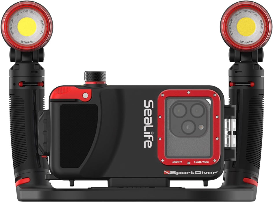 Sealife Flex-Connect Ultra Curved Dual Tray Designed for SeaLife SportDiver Housing and Wider Underwater Cameras