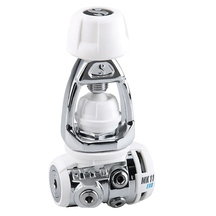 Scubapro MK11 EVO/C370 Dive Regulator System, White – Air-Balanced Diaphragm First Stage, C370 Second Stage, INT (Yoke) Connection, Cold Water Certified
