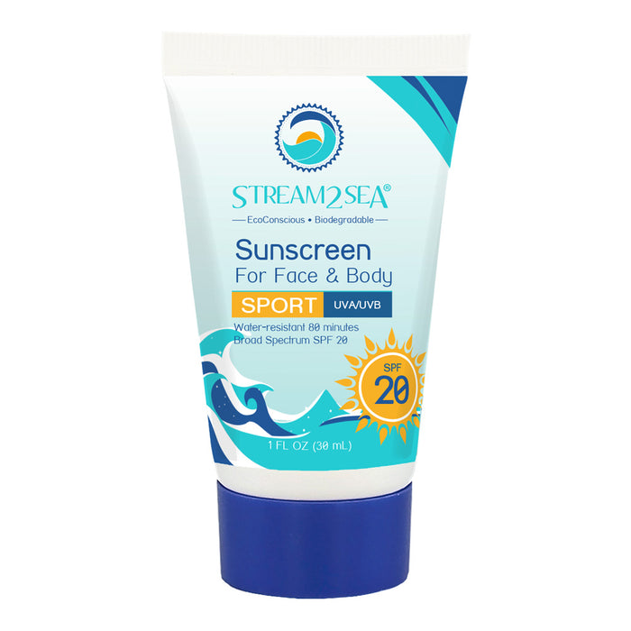 Stream2Sea Sunscreen for Face and Body SPF 20 1 oz