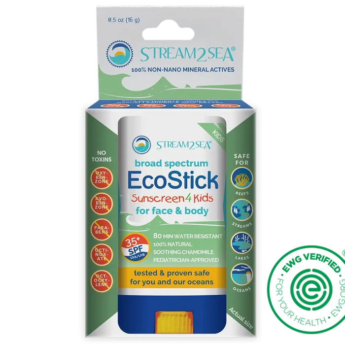 Stream2Sea EcoStick Sunscreen for Kids with Eco-Safe Zinc™