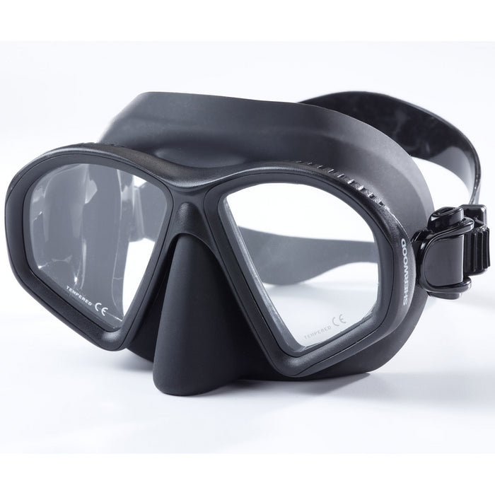 Sherwood Onyx Diving Mask, Black Silicone