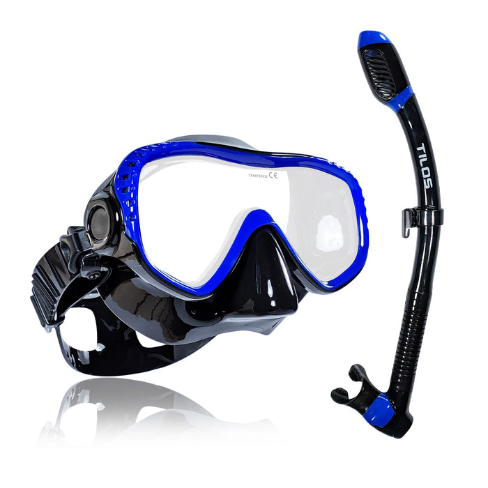 Tilos Visionary II Mask and Sleek Dry Snorkel Set