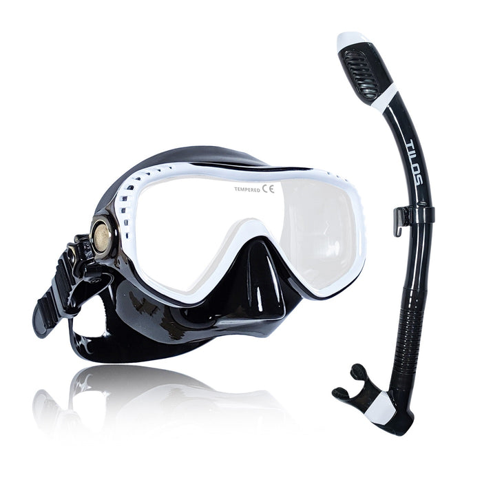 Tilos Visionary II Mask and Sleek Dry Snorkel Set