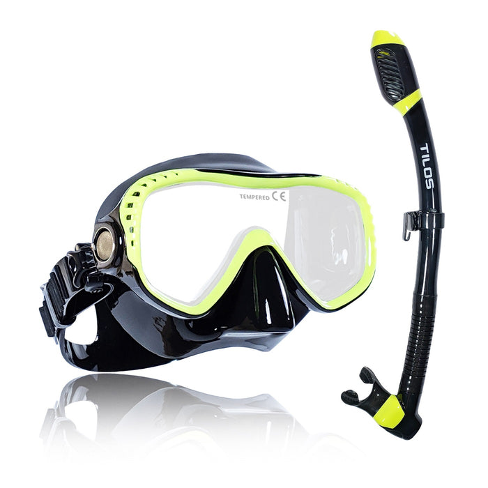 Tilos Visionary II Mask and Sleek Dry Snorkel Set