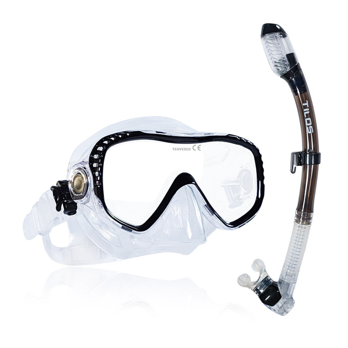 Tilos Visionary II Mask and Sleek Dry Snorkel Set