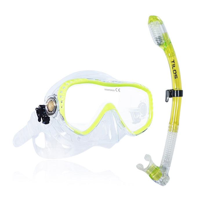 Tilos Visionary II Mask and Sleek Dry Snorkel Set