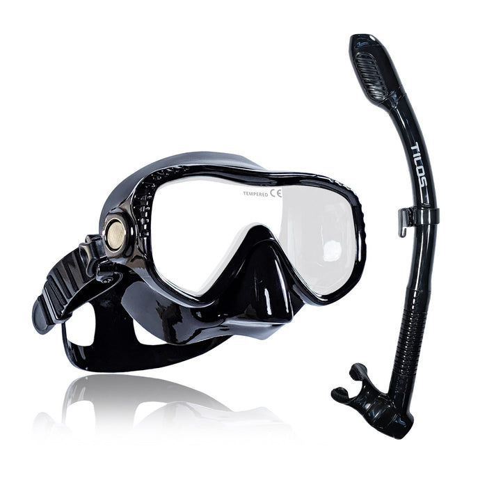 Tilos Visionary II Mask and Sleek Dry Snorkel Set