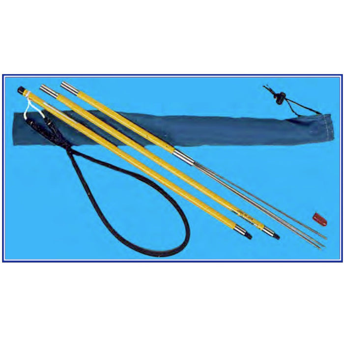 Trident 5 1/2 ft. Fiberglass Travel Polespear with Stainless Steel Paralyzer Tip, Fittings, Nylon Case & Latex Sling