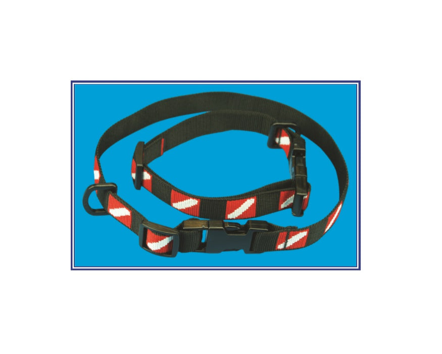 Trident Dive Flag Dog Collar Large 15"-25"