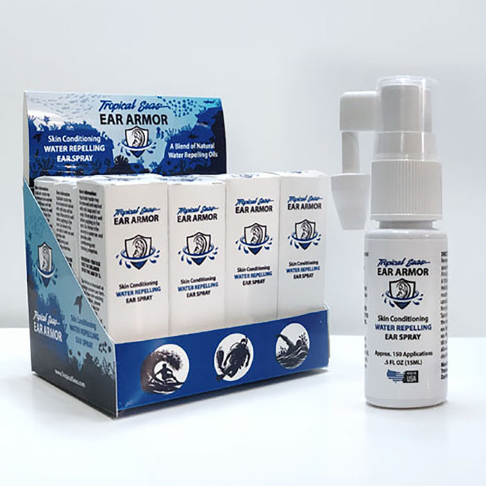 Tropical Seas Ear Armor Skin Conditioning Water-Repelling Ear Spray, 0.5 fl oz Bottle