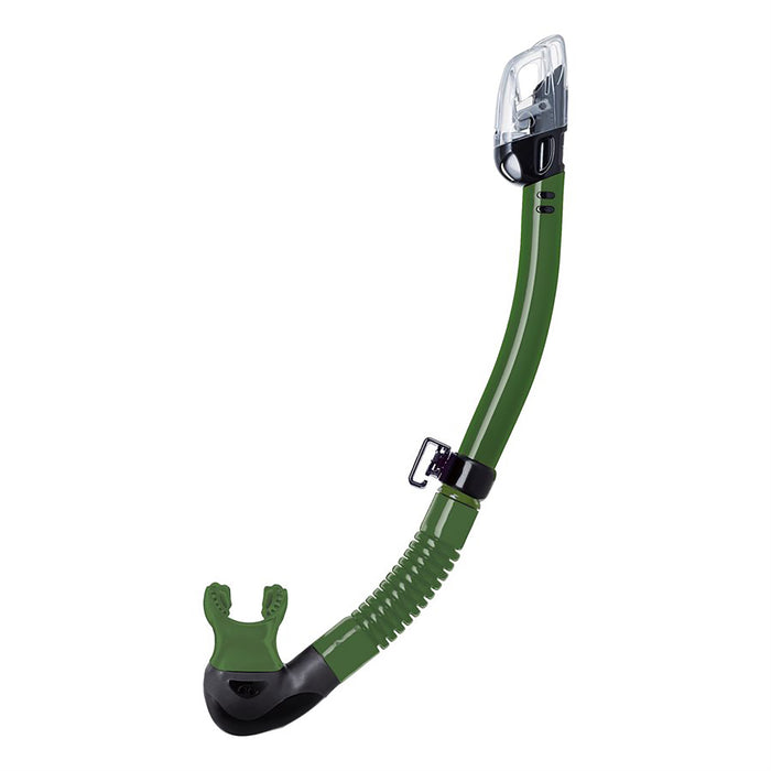 TUSA SP0101 Hyperdry Elite II Snorkel - Dry Top, High Flow Purge, Comfort Swivel, Ortho Mouthpiece