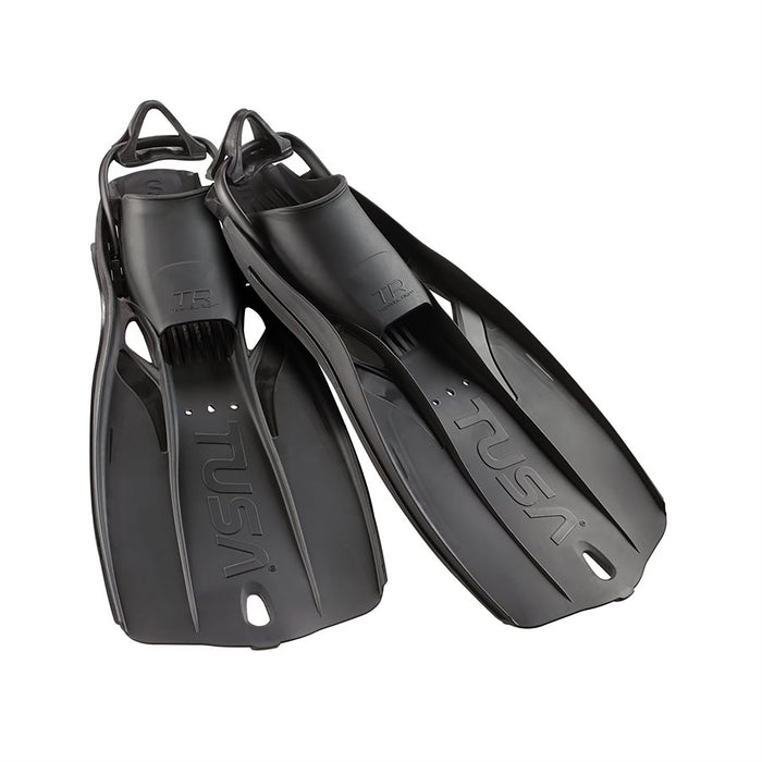 Tusa Travel Right Lightweight Snorkeling & Diving Fins – Compact, Barefoot Design with Bungee Strap for Travel