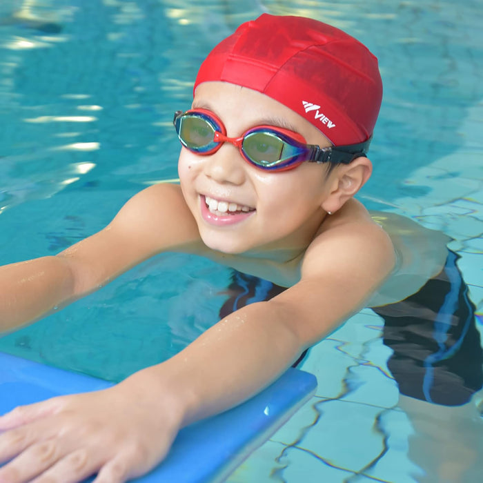 Tusa Swipe Junior Swim Goggles – Mirrored Lens, Anti-Fog Technology, UV Protection, Adjustable Nose Bridge