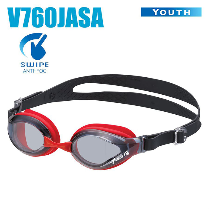 Tusa Swipe Junior Swim Goggles – Mirrored Lens, Anti-Fog Technology, UV Protection, Adjustable Nose Bridge