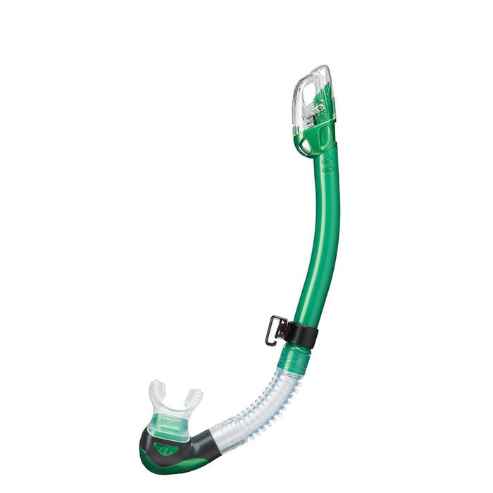 TUSA SP0101 Hyperdry Elite II Snorkel - Dry Top, High Flow Purge, Comfort Swivel, Ortho Mouthpiece