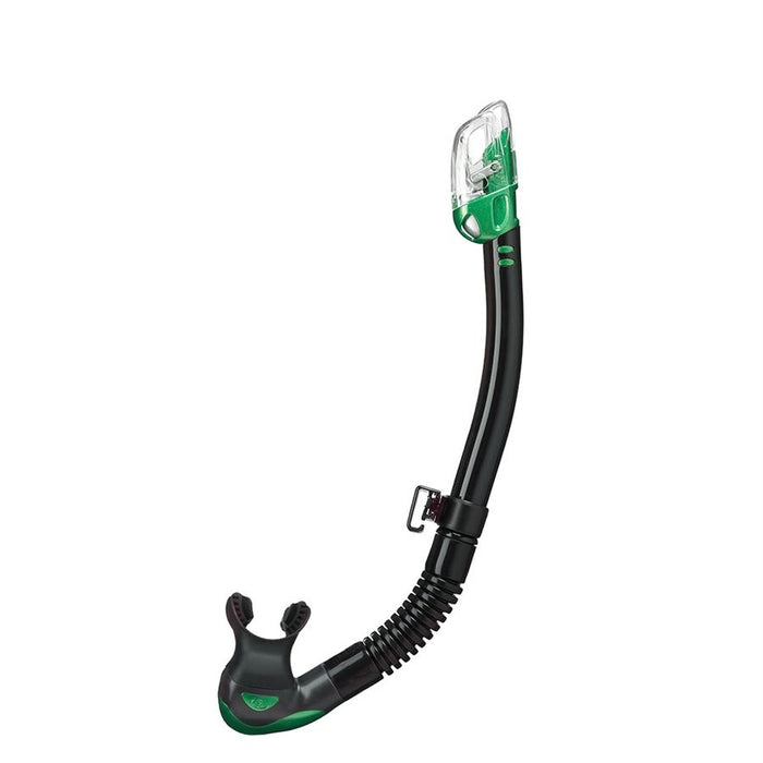 TUSA SP0101 Hyperdry Elite II Snorkel - Dry Top, High Flow Purge, Comfort Swivel, Ortho Mouthpiece