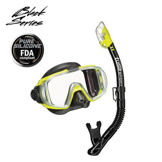 Tusa Visio Tri-Ex Adult Black Series Mask and Snorkel Combo