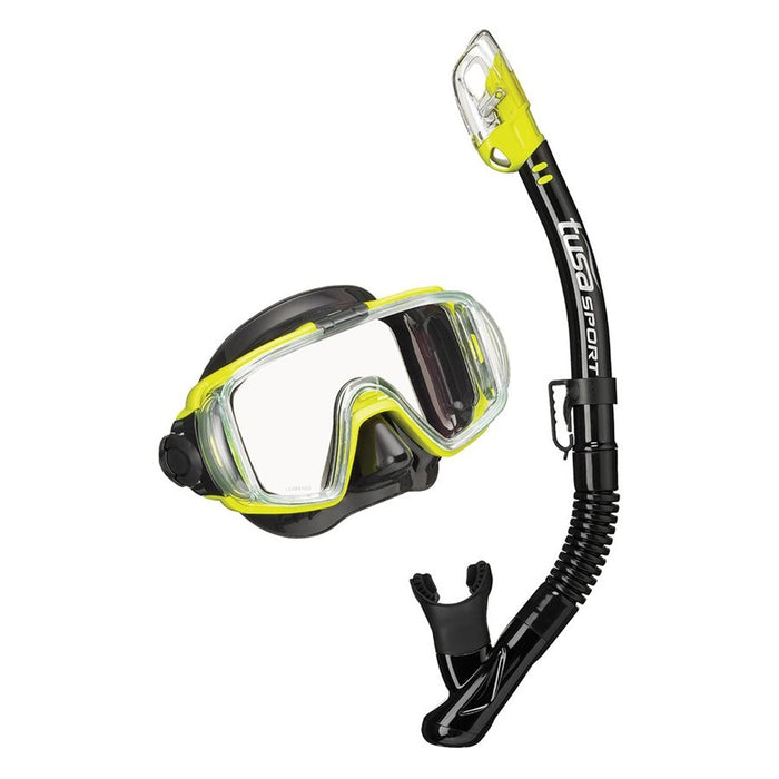 TUSA Visio Tri-Ex Adult Black Series Snorkel Set