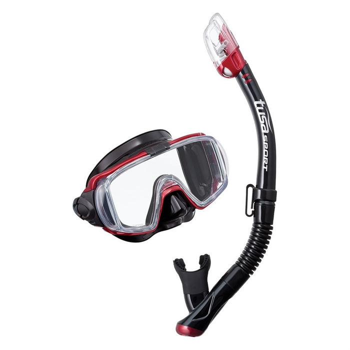 TUSA Visio Tri-Ex Adult Black Series Snorkel Set