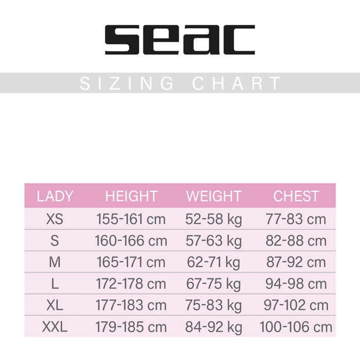 SEAC Warm Dry 4mm Neoprene Drysuit for Women with Semi-Rigid Boots & Pockets