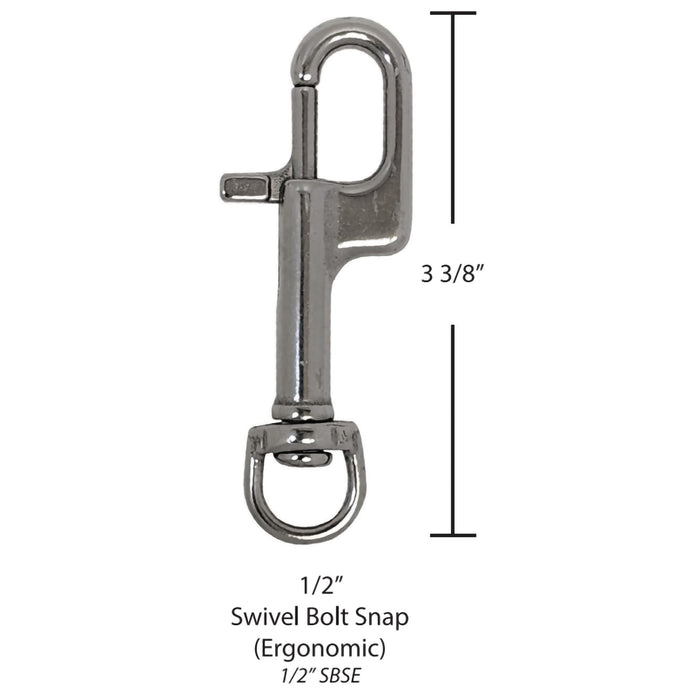 Walker Dive Clip System - Stainless Steel 1 1/2" X 4 1/4" Ergonomic Swivel Bolt Snap