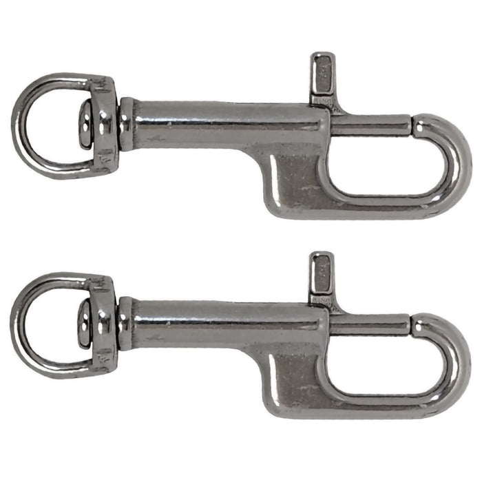 Walker Dive Clip System - 2 Pack Stainless Steel Ergonomic Swivel Bolt Snap