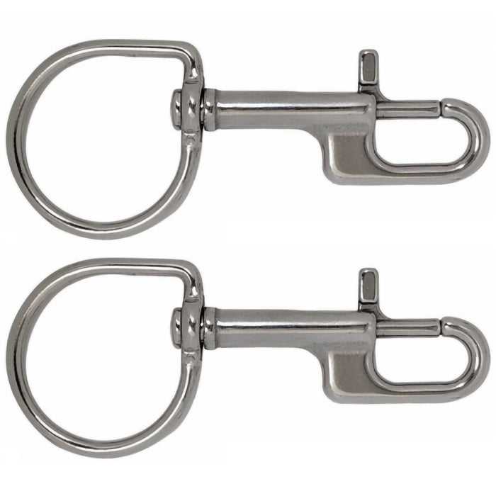 Walker Dive Clip System - 2 Pack Stainless Steel Ergonomic Swivel Bolt Snap