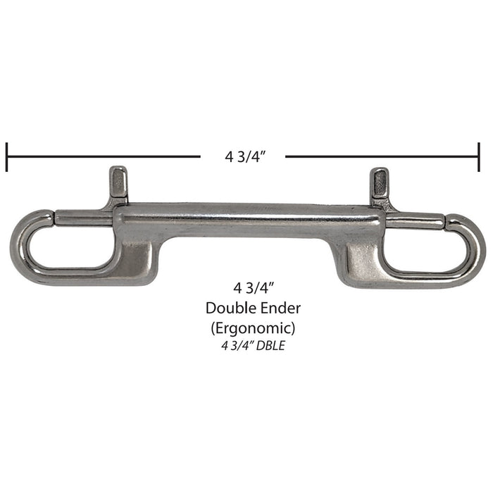 Walker Dive Clip System - Stainless Steel Ergonomic Double Ender Bolt Snap, 4 3/4"