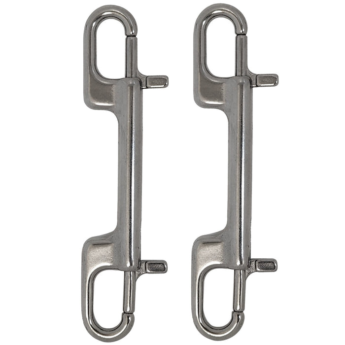 Walker Dive Clip System - 2 Pack Stainless Steel Ergonomic Double Ender Bolt Snap, 4 3/4"