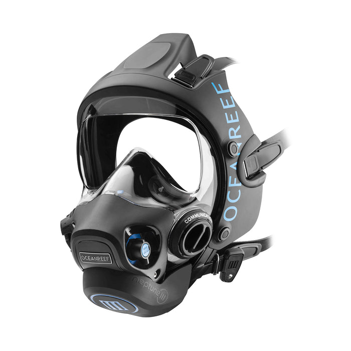 Ocean Reef Neptune III System Full Face Diving Mask with Integrated 2nd Stage, SL35TX INT 1st Stage Regulator, Hose & Surface Air Valve